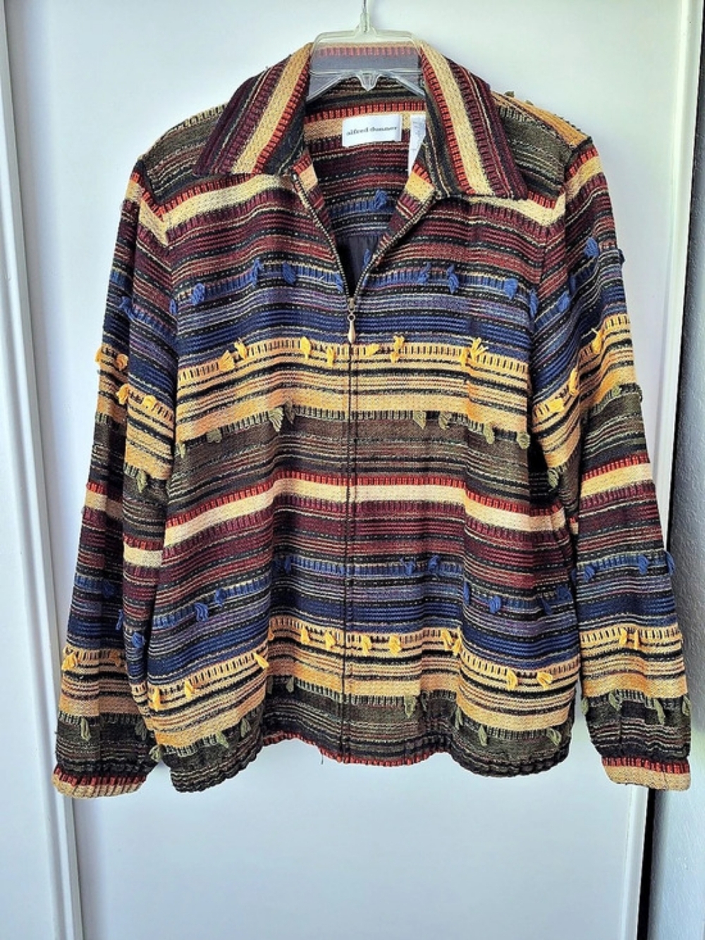 alfred dunner Striped Jacket in Multicolor Size 10